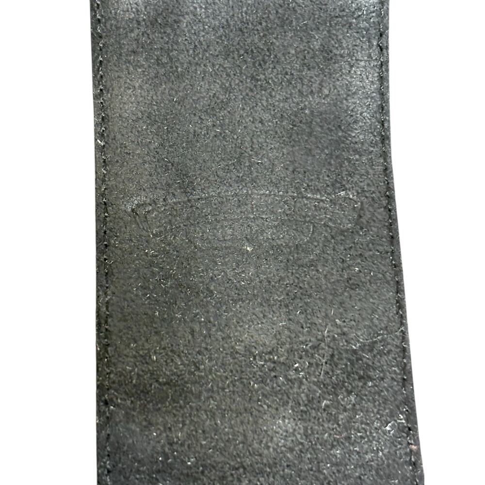 SOLD Chrome Hearts Sterling Silver Stud Cross Leather Snap Wide Bracelet - Picture 7 of 7